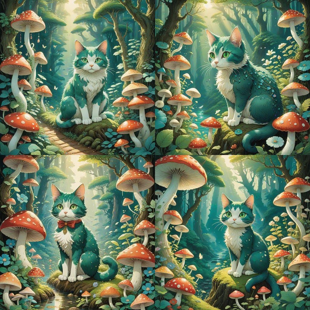 Whimsical Forest Fairies in Bioluminescent Bloom