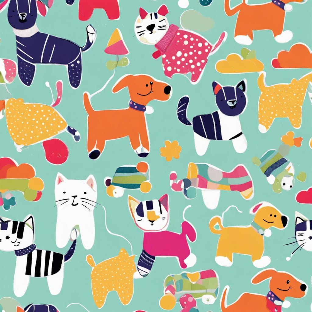 Wallpaper: Kids’ stuffed toy drawings