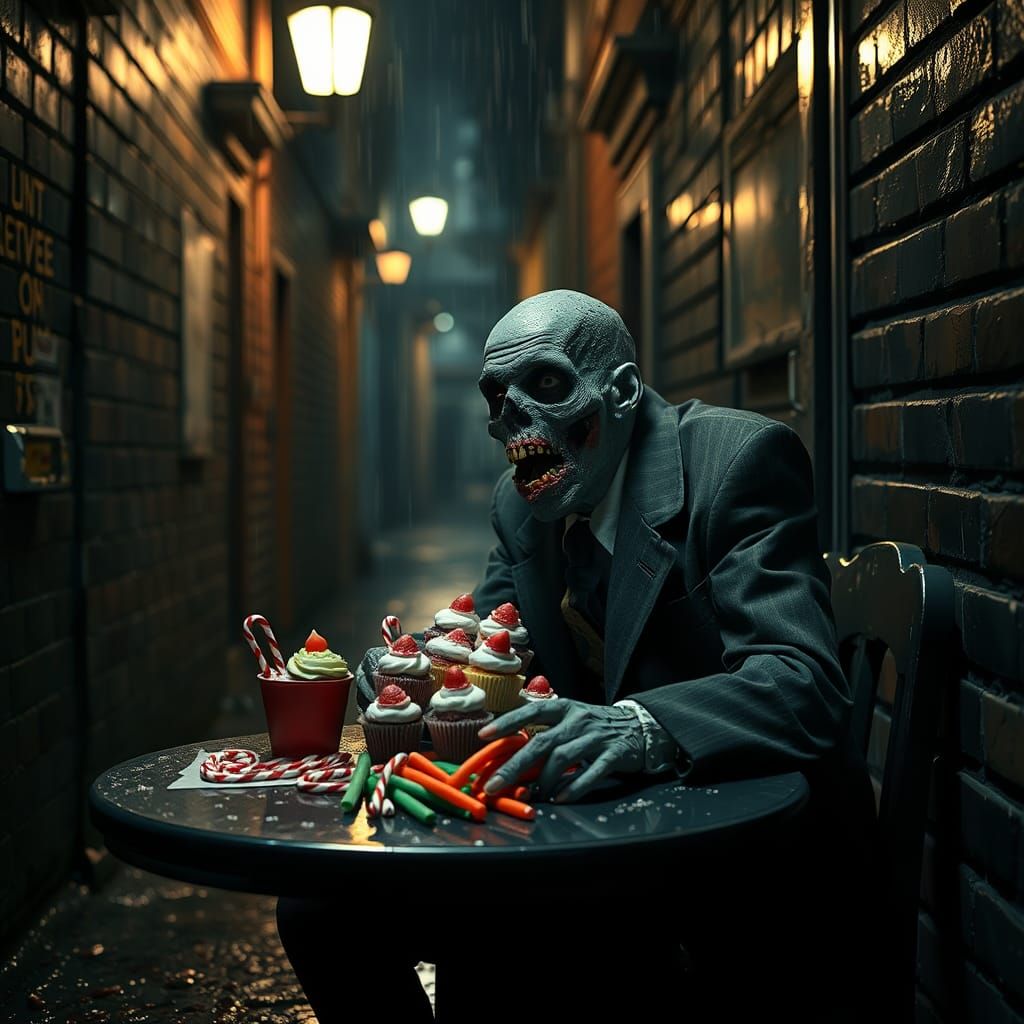 Noir Zombie's Sweet Treat: Award-Winning Photography
