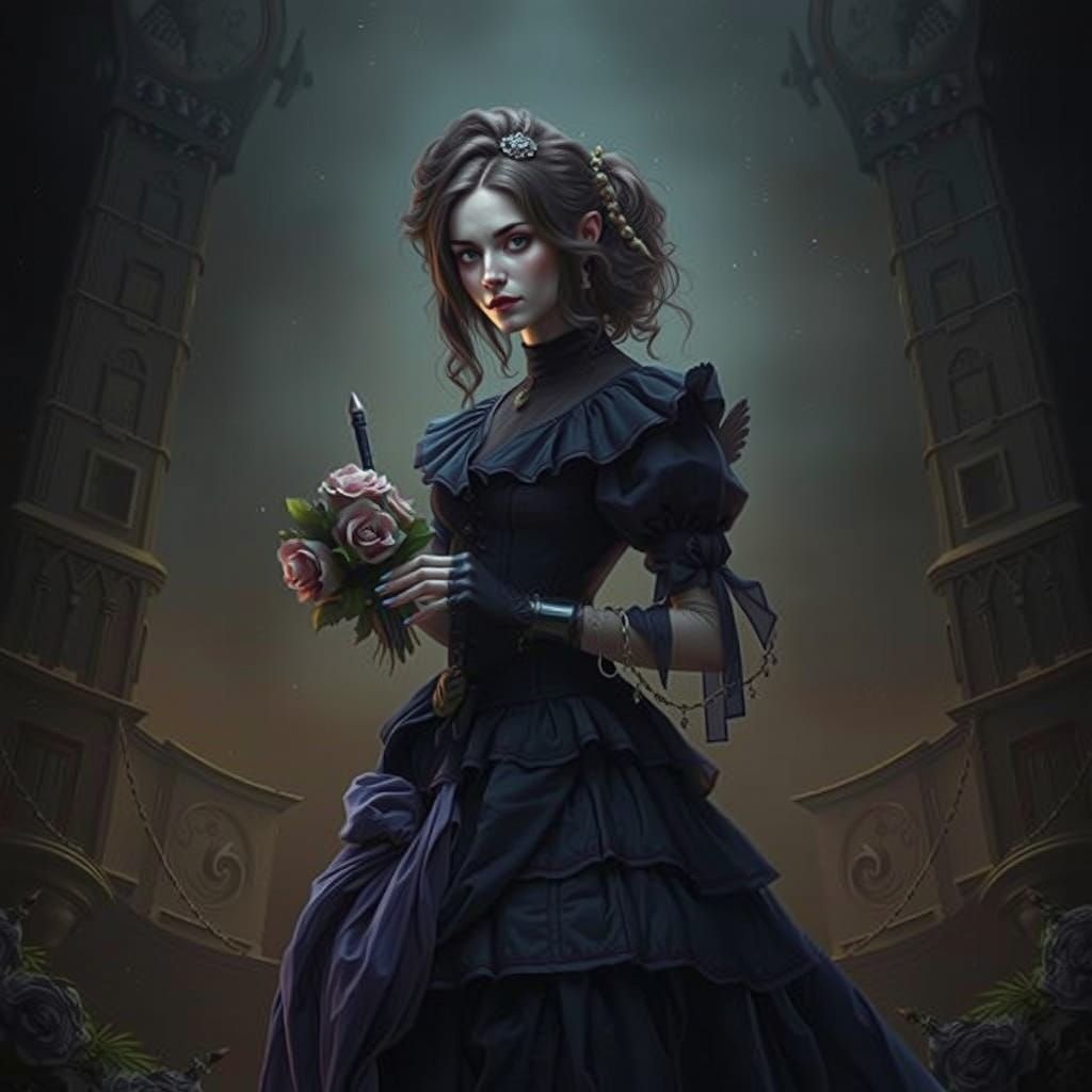 Detailed Woman Portrait in Digital Matte Painting Style