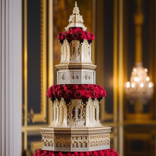 A Wedding Cake of an English Flourish