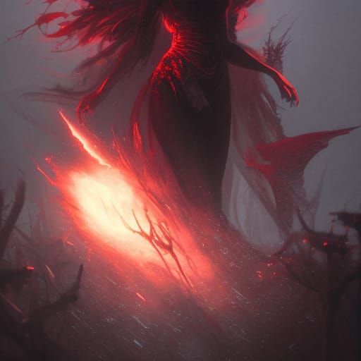 Dark Goddess of Blood and Death: Fantasy Art