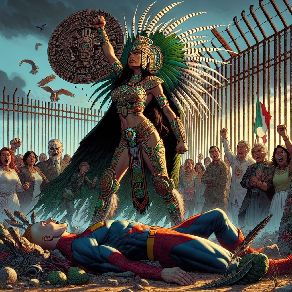 Female Aztec Eagle Warrior Triumphs Over Oppression