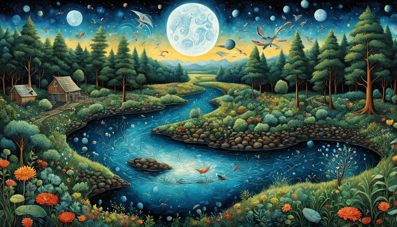 Cyberpunk Digital Art: Glowing Metallurgical Formations in H...