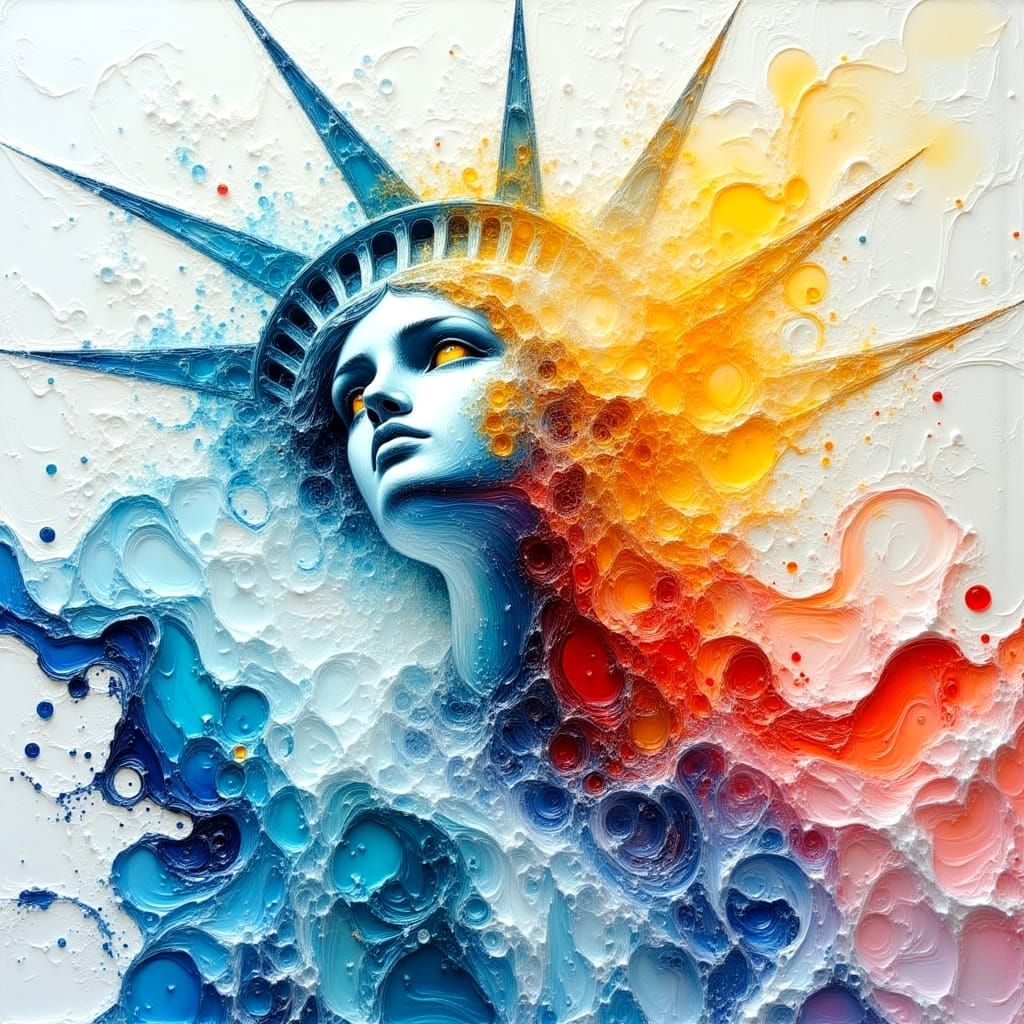 Ethereal Fluid Water Alcohol Ink Impasto Painting