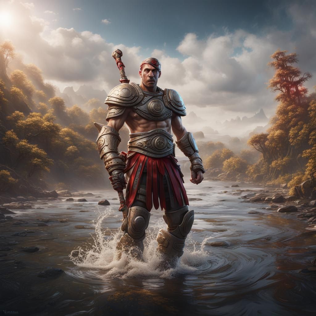 River Plate Victory: Detailed Fantasy Concept Art