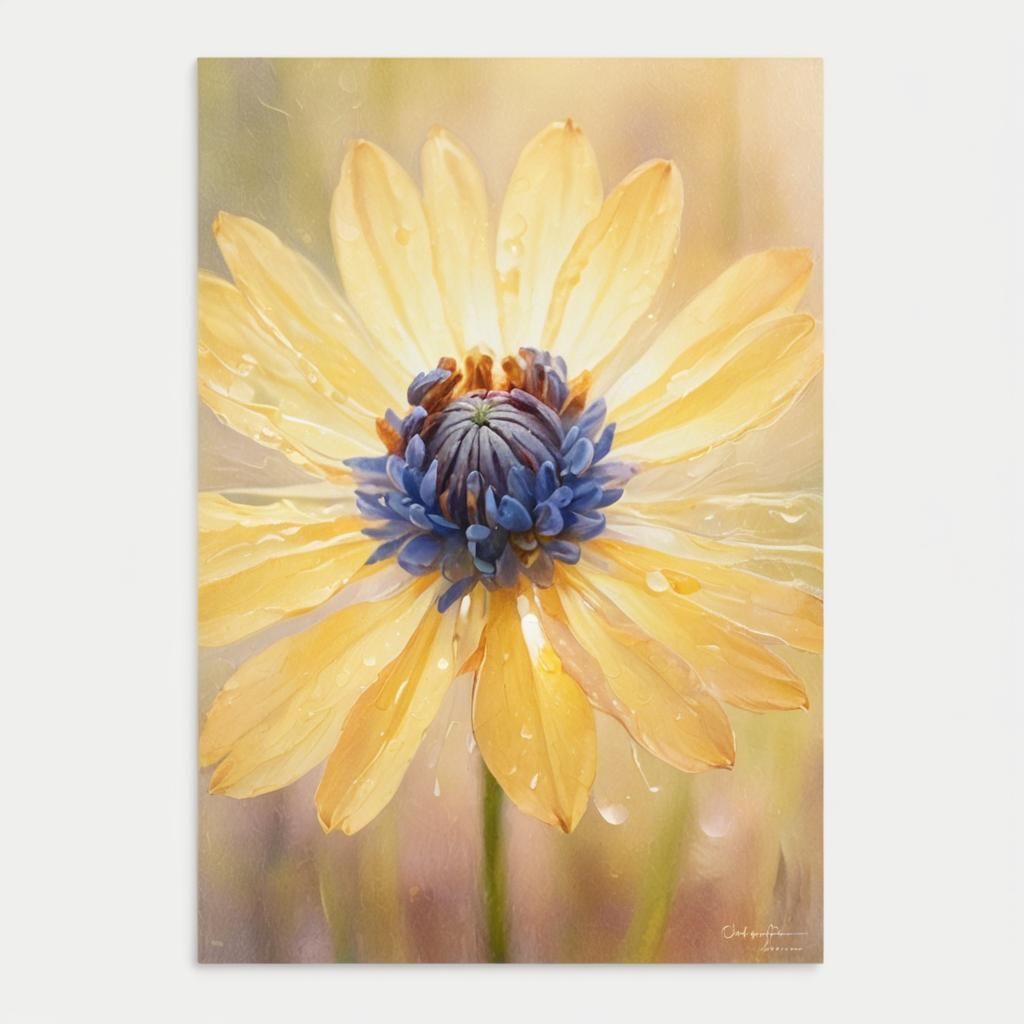 Impressionist Flower in Meadow, Soft Focus