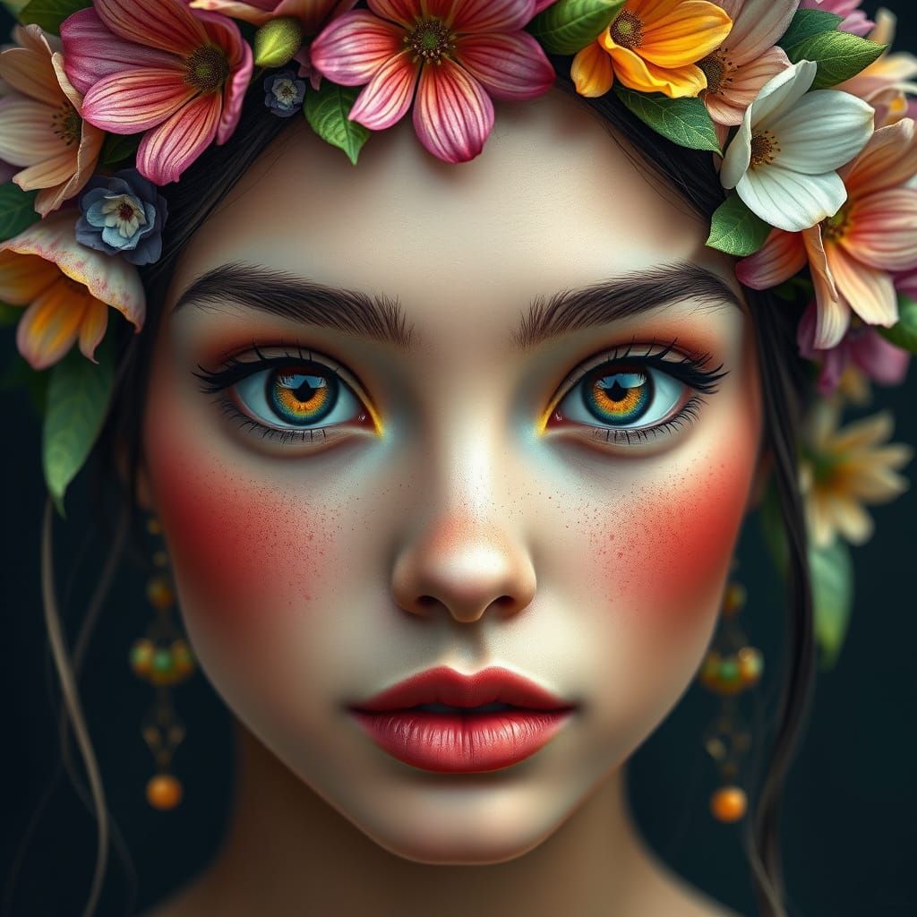 Surreal Fantasy Portrait in Digital Art Style