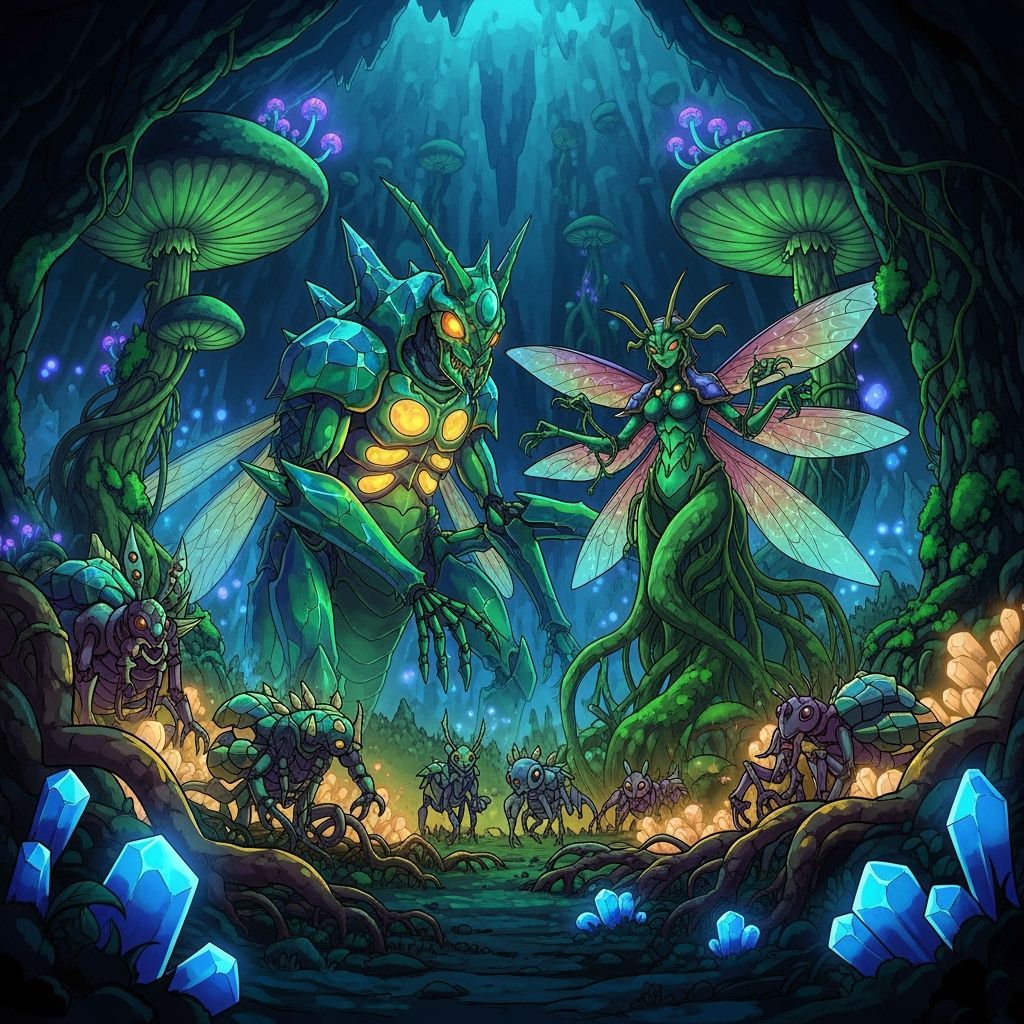 Colossal Plasectile Colony in Bioluminescent Underearth