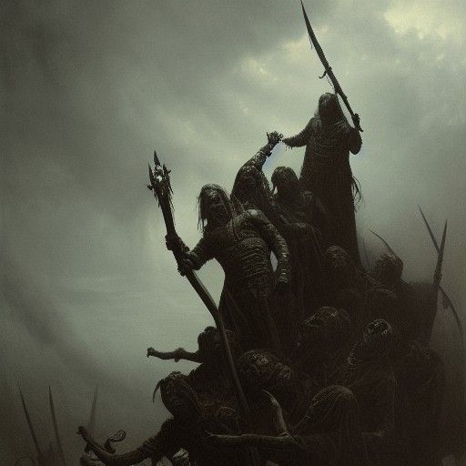 Sabaton: A Darkly Rendered Horror Illustration