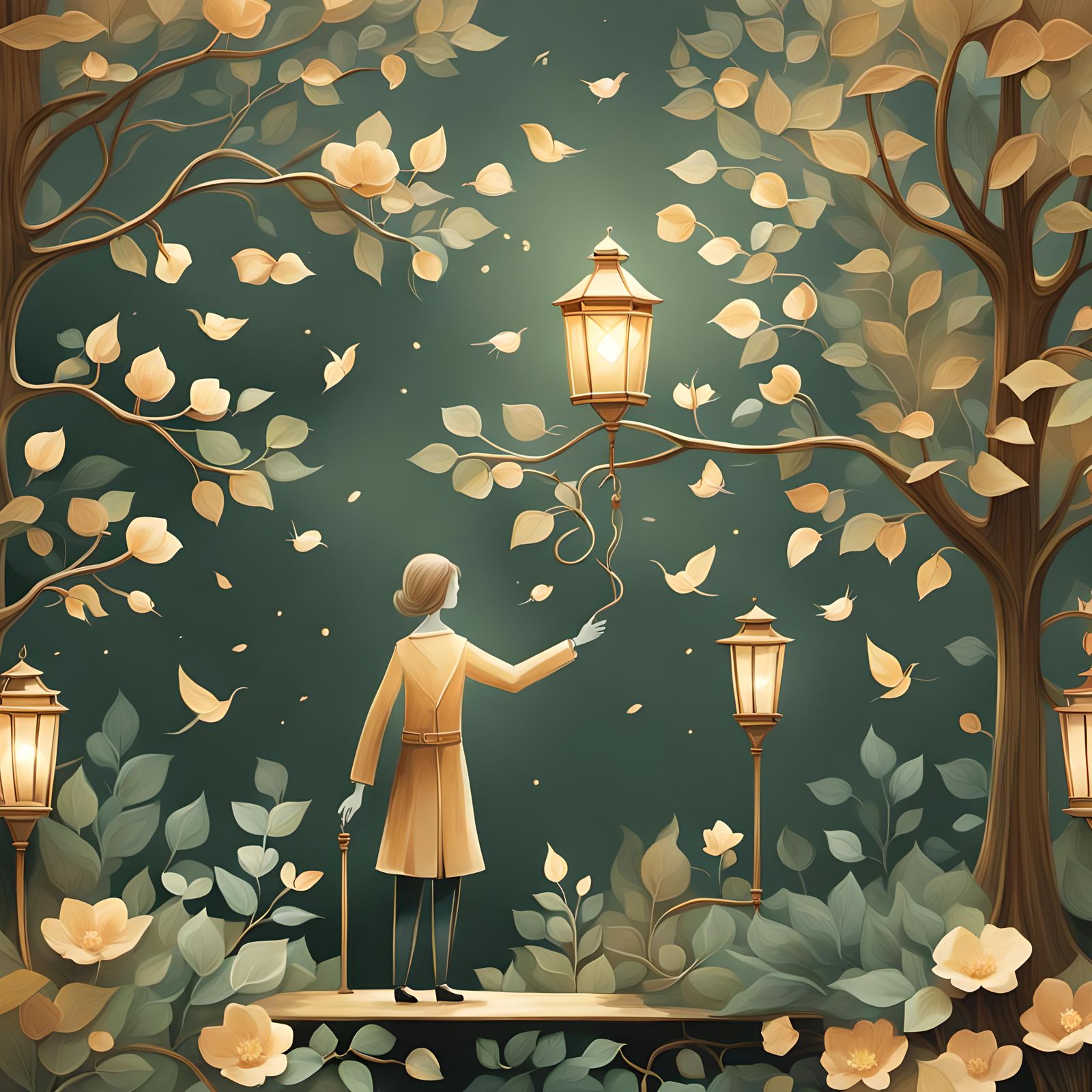 A pixel srt of a stick figure holding a lantern. The lantern...