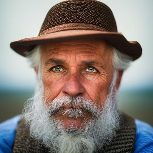 Medieval Fisherman Portrait in Professional Photography Styl...