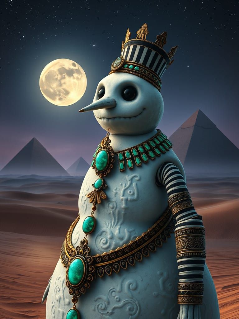 Egyptian Snowman in Art Nouveau Beasts of Winter