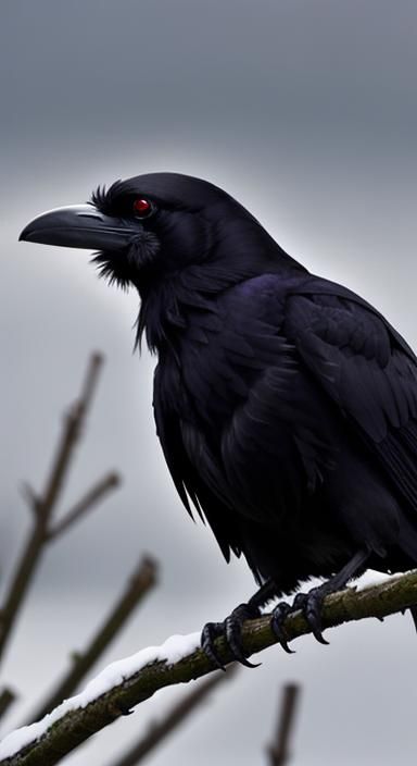 Raven Feasting on Carrion