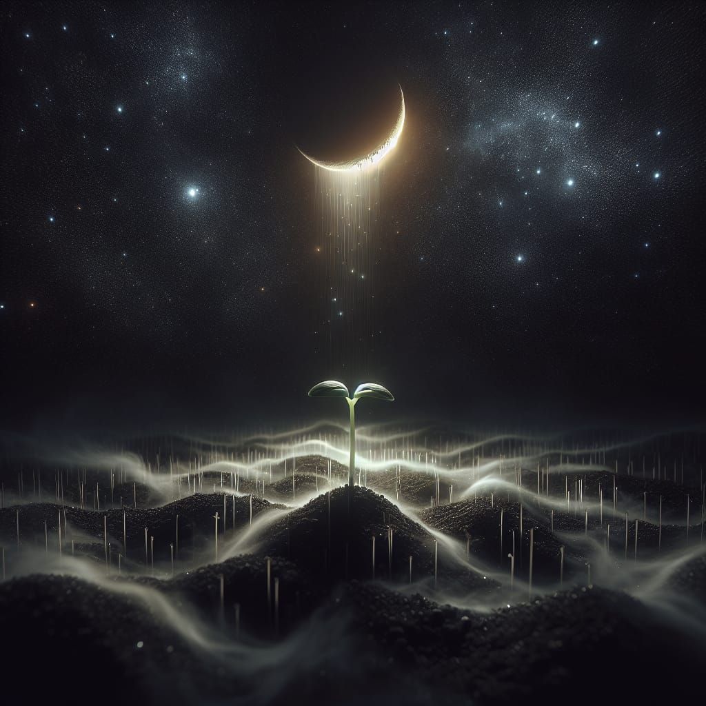 Seedling Reaching for the Moon in Hypermaximalism