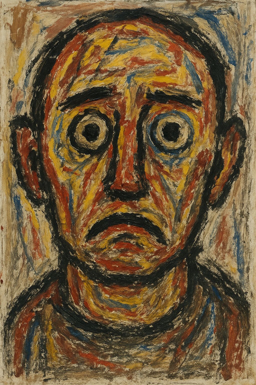 Abstract Art Piece with Distorted Features