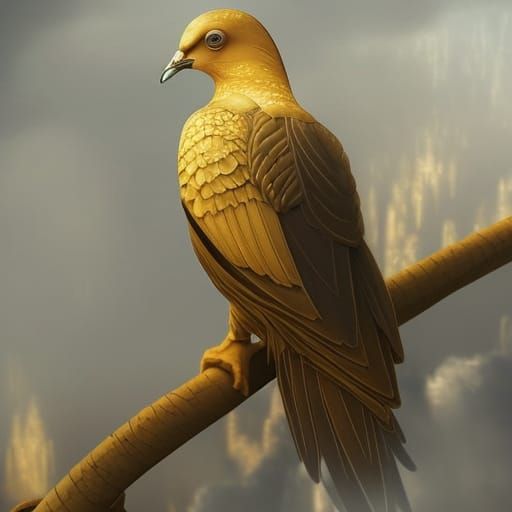 Golden Dove: Epic Cinematic Digital Painting