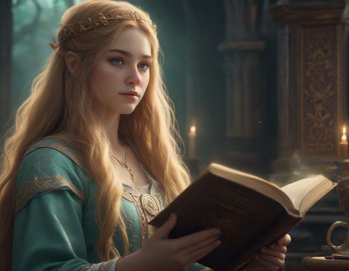 Norse Goddess Reads Magic in Enchanted School