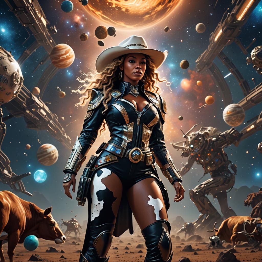 Beyoncé as Cowgirl in Outer Space Concept Art