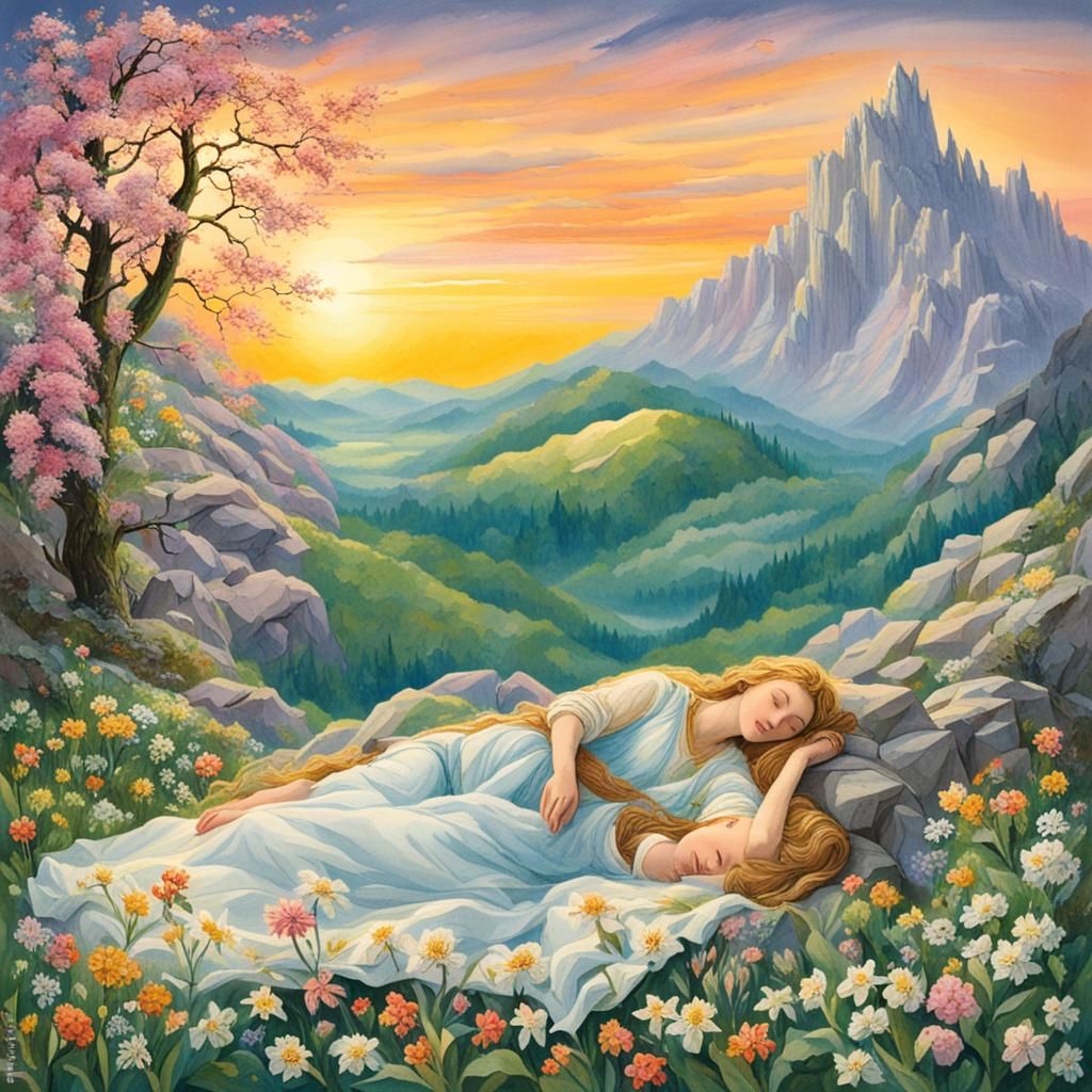 Siegfried Finds Sleeping Brunhild at Sunrise