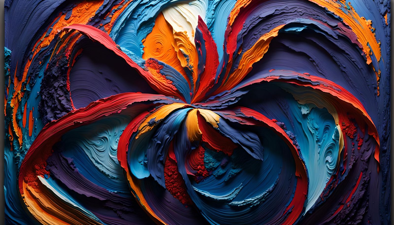 Impasto Painting with Warm and Cold Colors