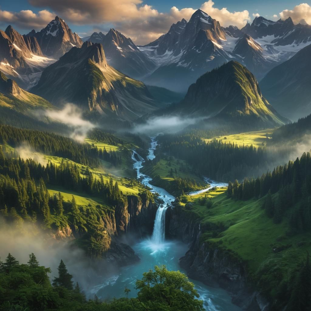 Epic Fantasy Landscape Photography: Mountain Range