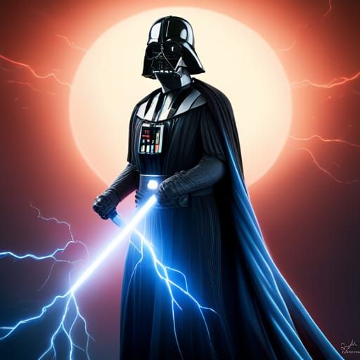 Darth Vader Unleashes Force Lightning
