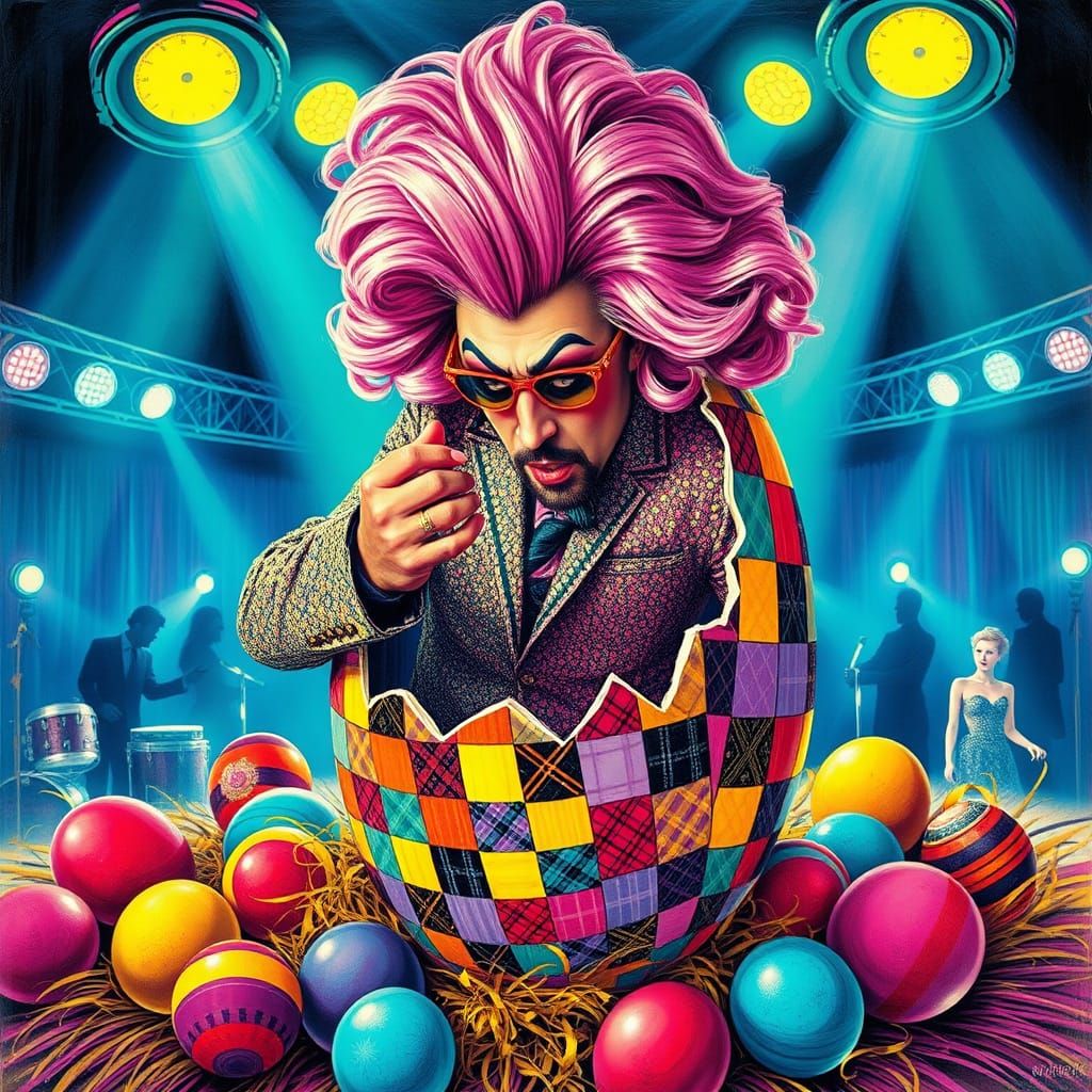 Flamboyant Drag Queen Discovers Whimsical Easter Egg Wonderl...