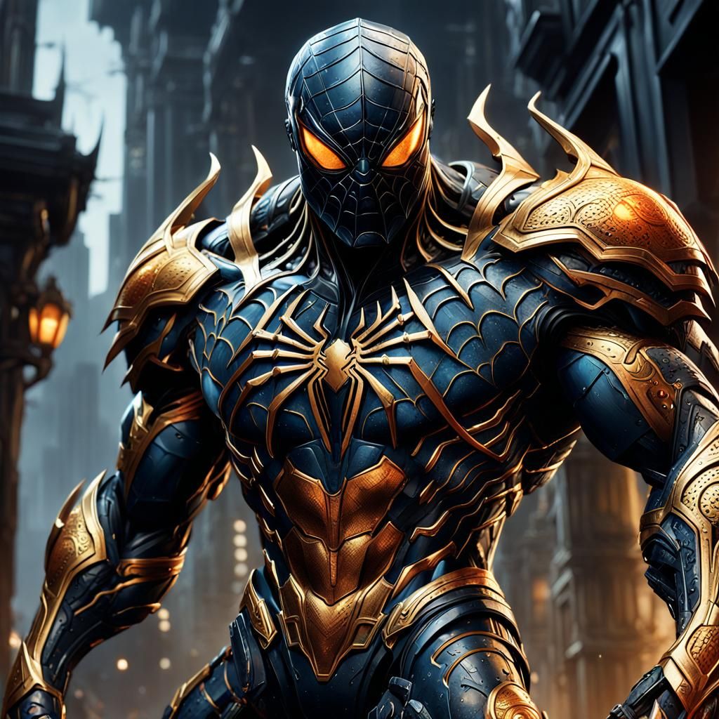 Muscular Spider Venom Symbiont Armor Concept Art