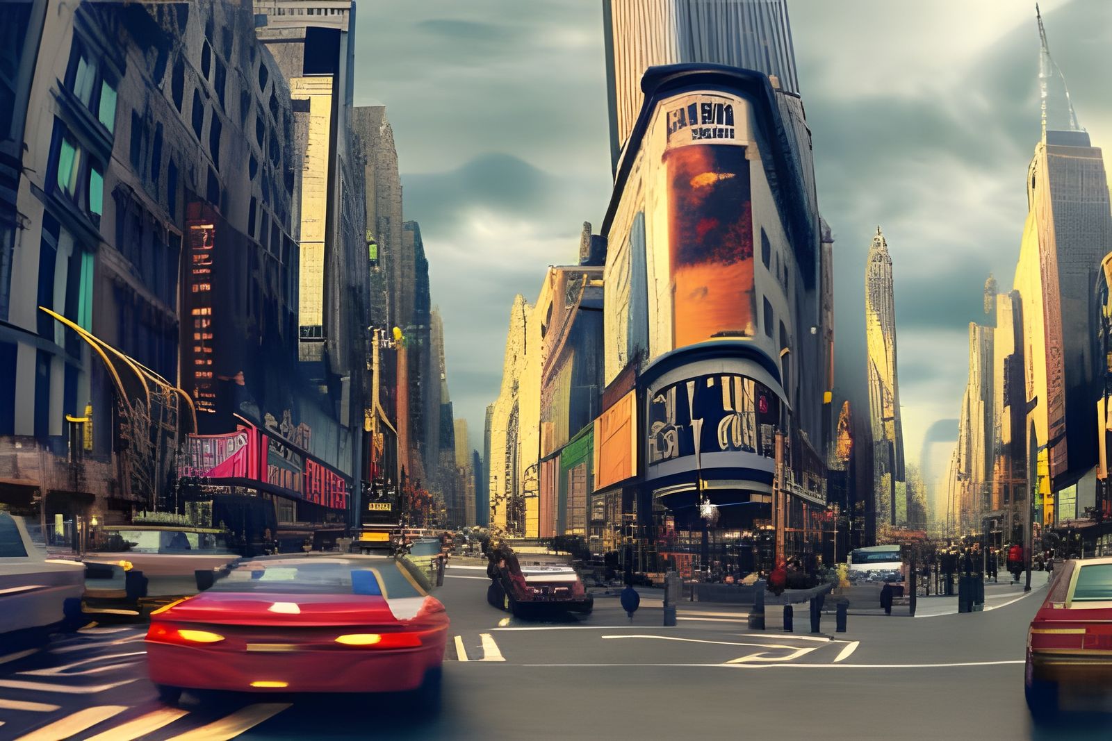 Dramatic New York City Digital Matte Painting