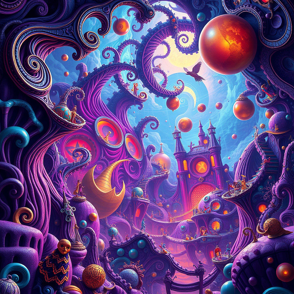 Dreamlike Wonderland Scene as Digital Matte Painting