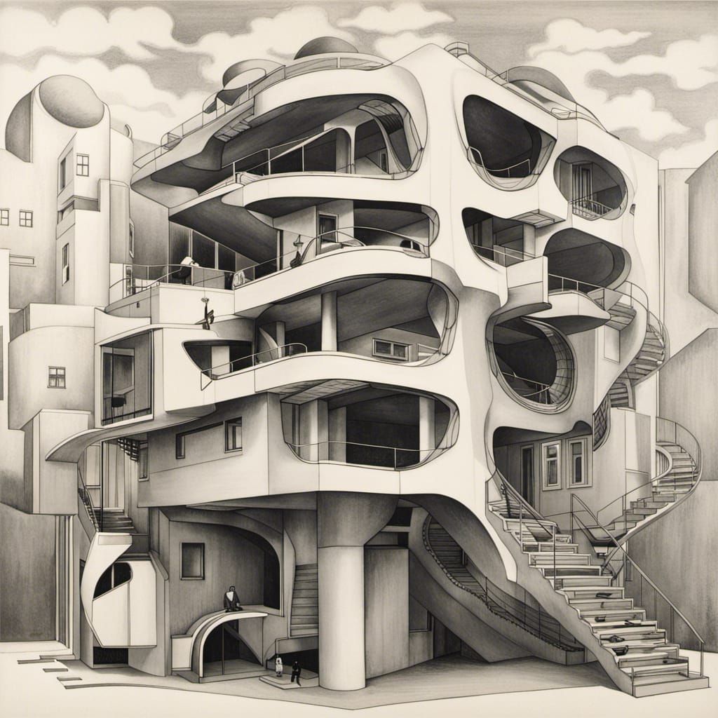 Escher-Inspired Futuristic House Design