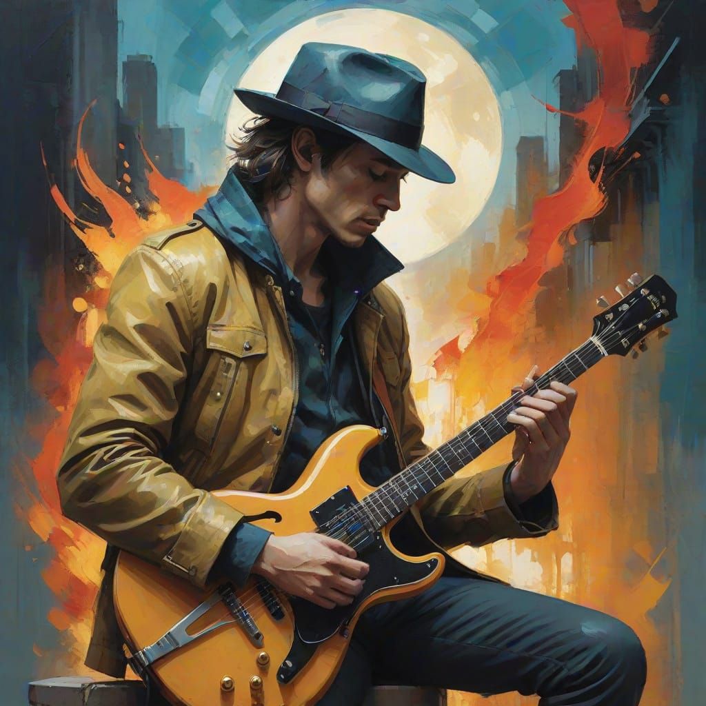 Gothic Raven Perched on Branch Under Blood-Red Moon