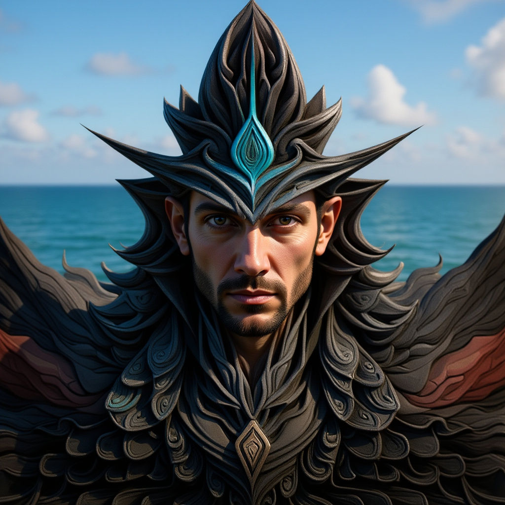 Powerful Ancient Warrior Dark Magician Portrait