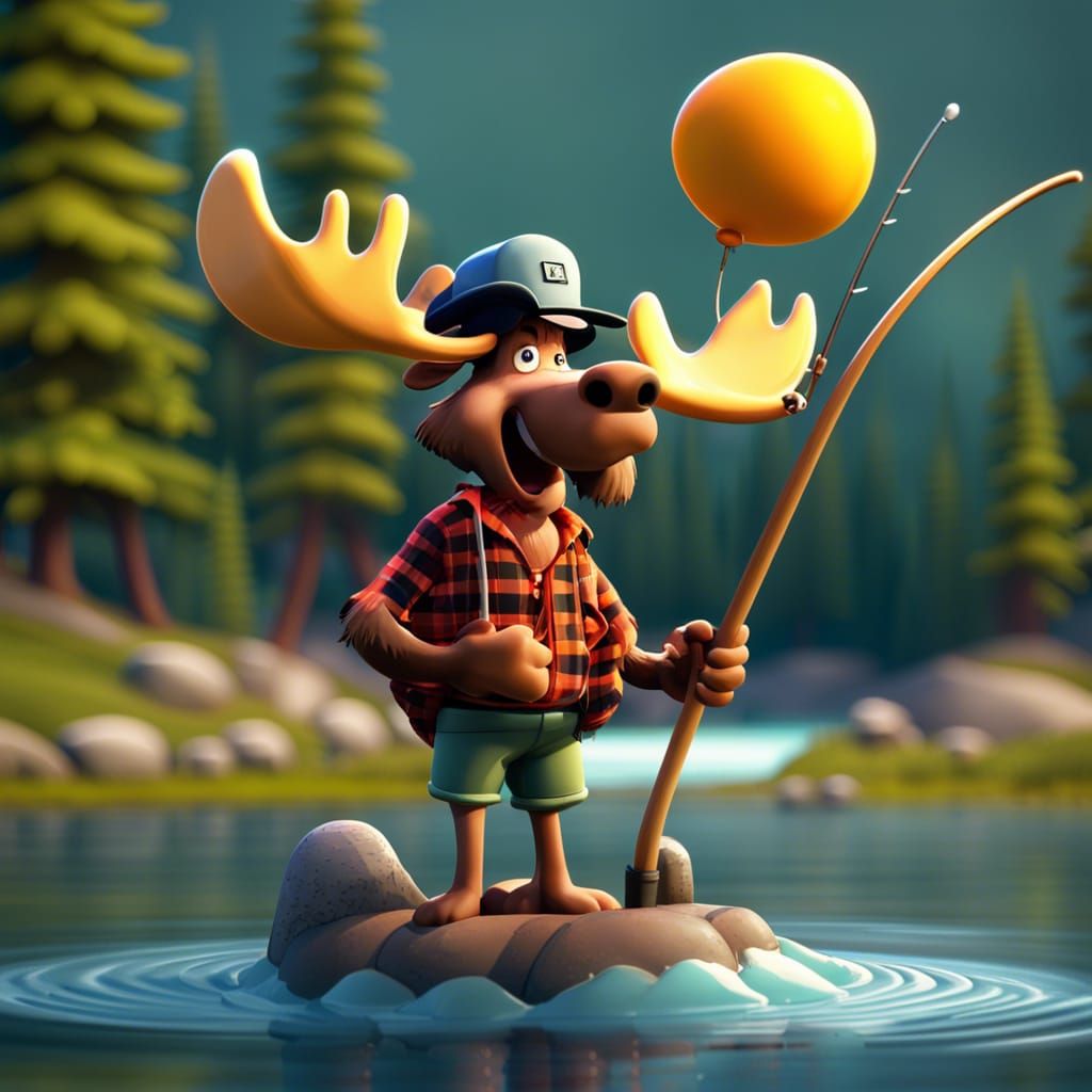 Moose Fishing in Montana: Calvin and Hobbes Style