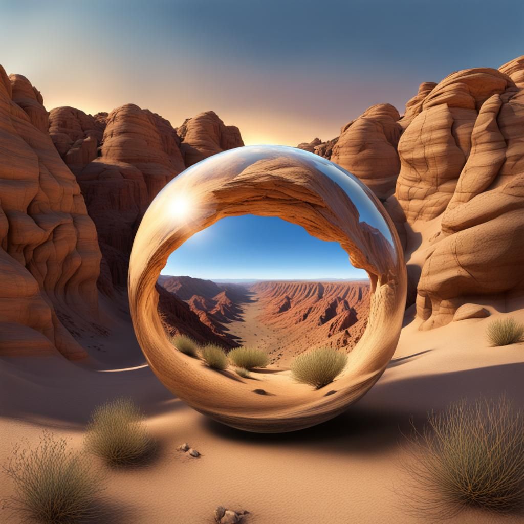 Magical Desert Canyon in a Sphere
