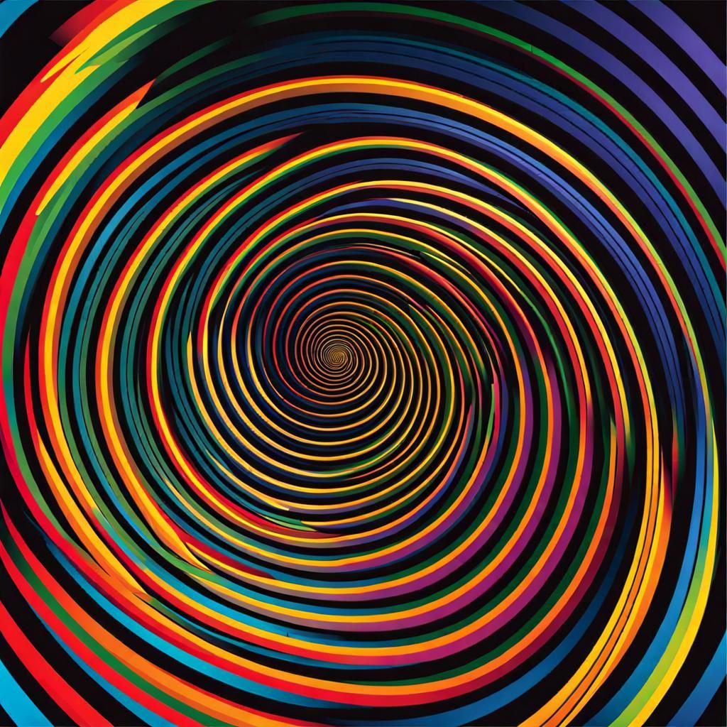 Vibrant Optical Illusion Vector Art