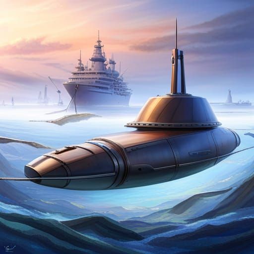 Futuristic Submarine Cruises Ocean Depths