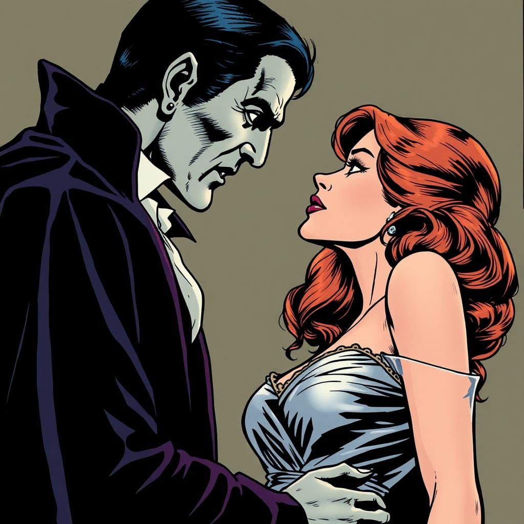 Dracula's Gaze: Classic Comic Book Illustration