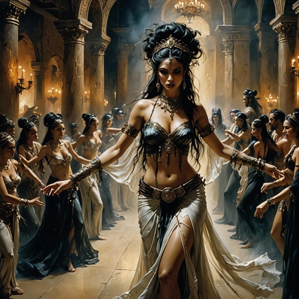 Babylonian Courtesan's Sensual Dance: Royo-Inspired Fantasy ...