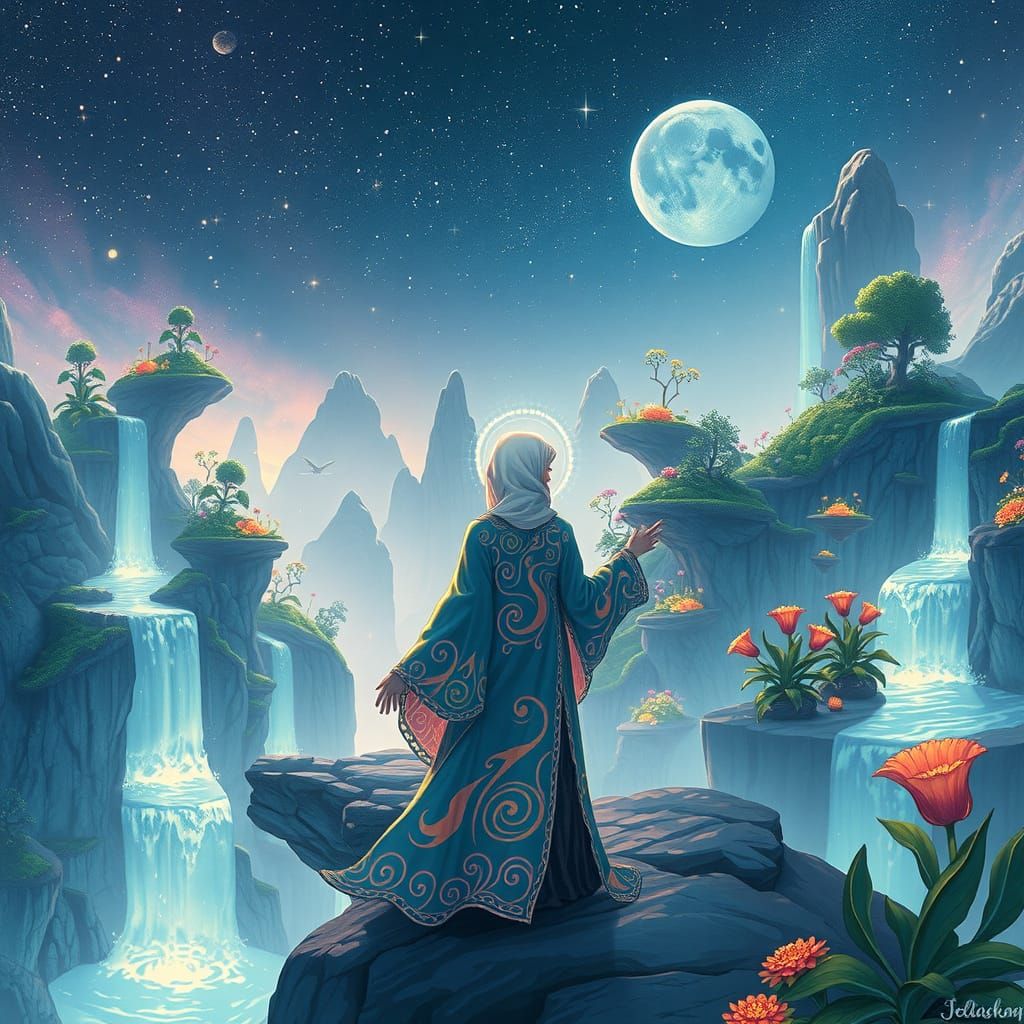 Surreal Botanist Tends to Bioluminescent Garden on Alien Wor...