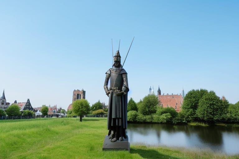 Ornate Coat of Arms with Lion Rampant