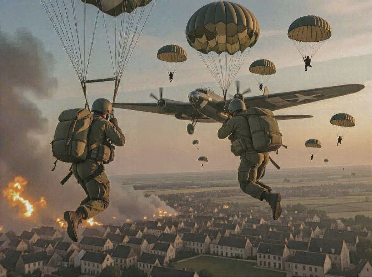 Normandy Airborne Jump on D-Day in Cinematic Style