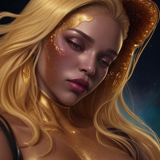 Hyper realistic 5'3 cubana woman with blonde hair youthful w...