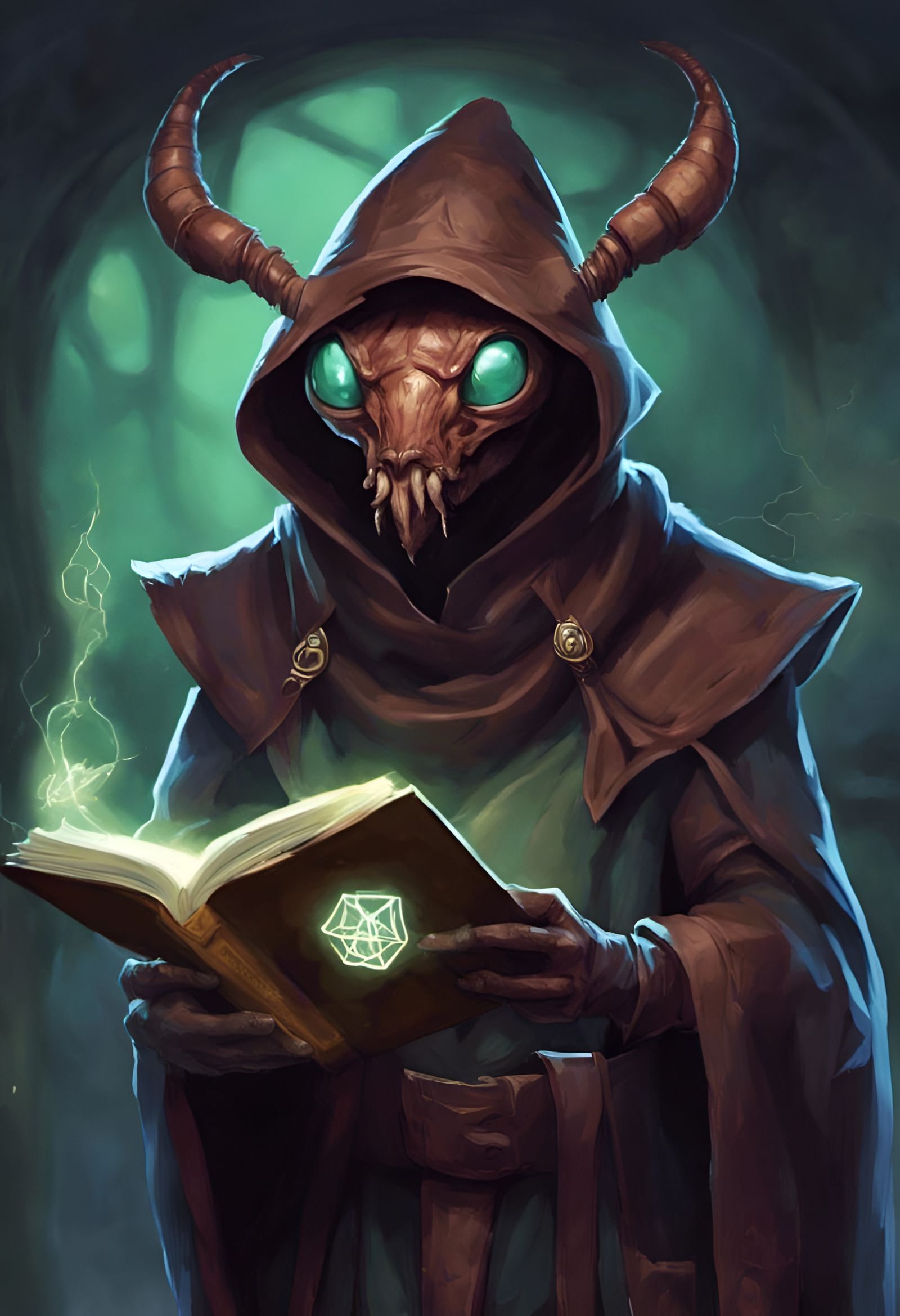 Thri-Kreen Insectoid Wizard with Spellbook