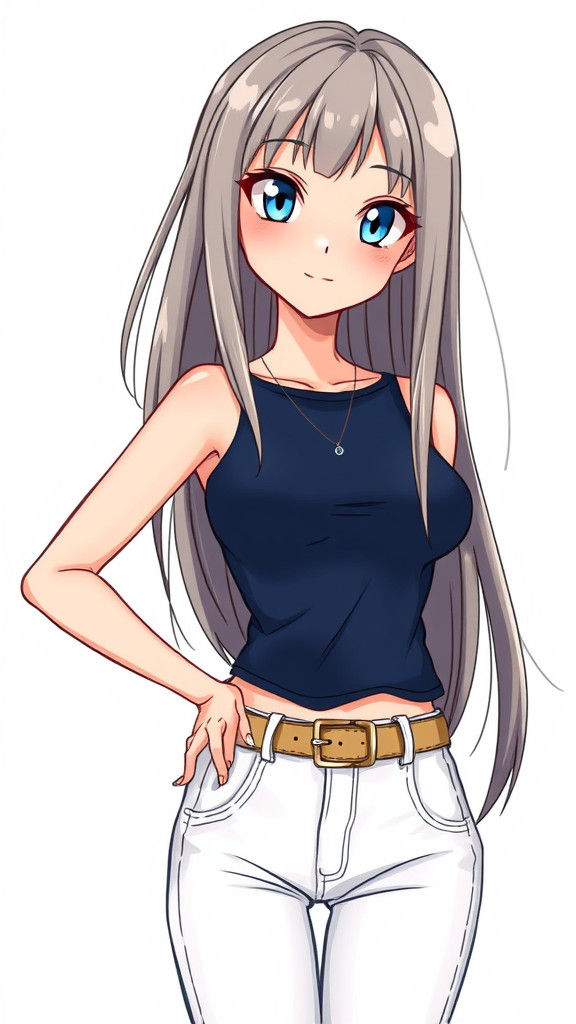 Stylish Manga Character Illustration in Comic Art Style