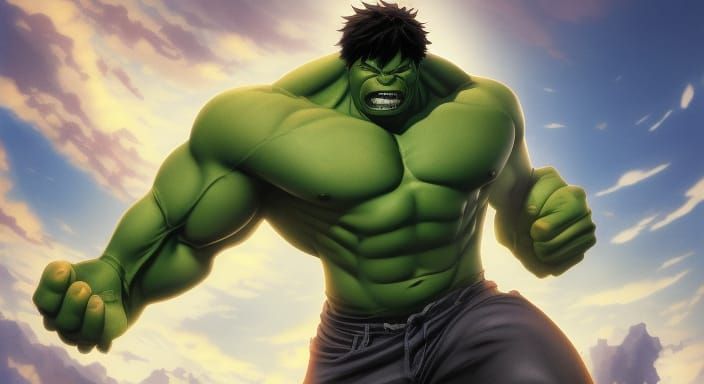 Hulk Rages: Anime Key Visual Art