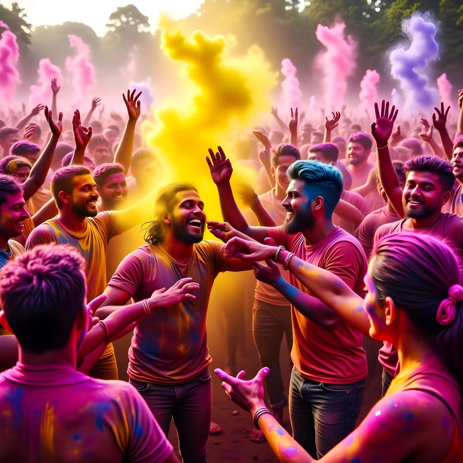Vibrant Holi Celebrations in Indian Style