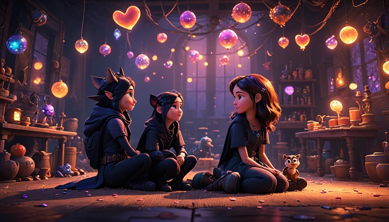 Romantic Dark Fantasy 3D Digital Art