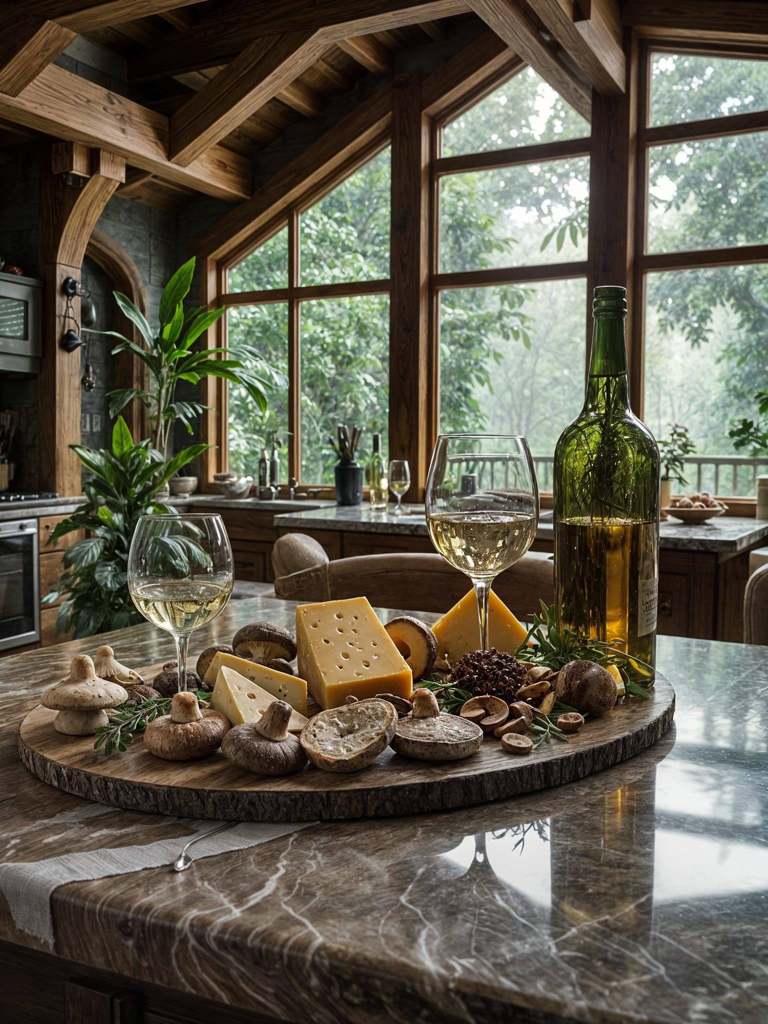 Elegant Fantasy Kitchen Charcuterie Board Scene